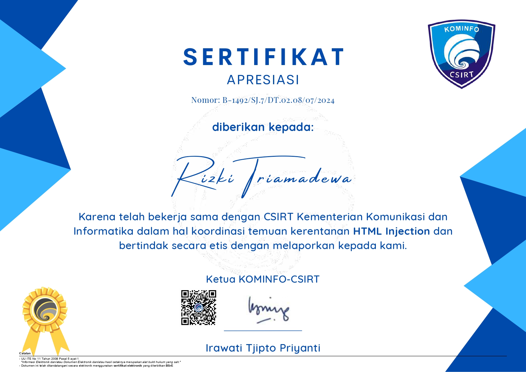 KOMINFO Appreciation